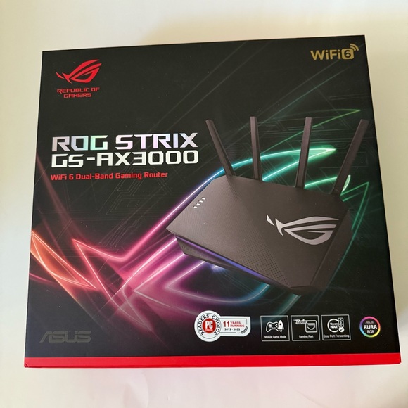 ASUS ROG Strix GS-AX3000 Black WiFi 6 Router - Picture 1 of 10